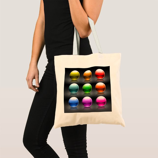 Glossy Colourful Sphere Icons Abstract Balls  Tote Bag (Creator Uploaded)