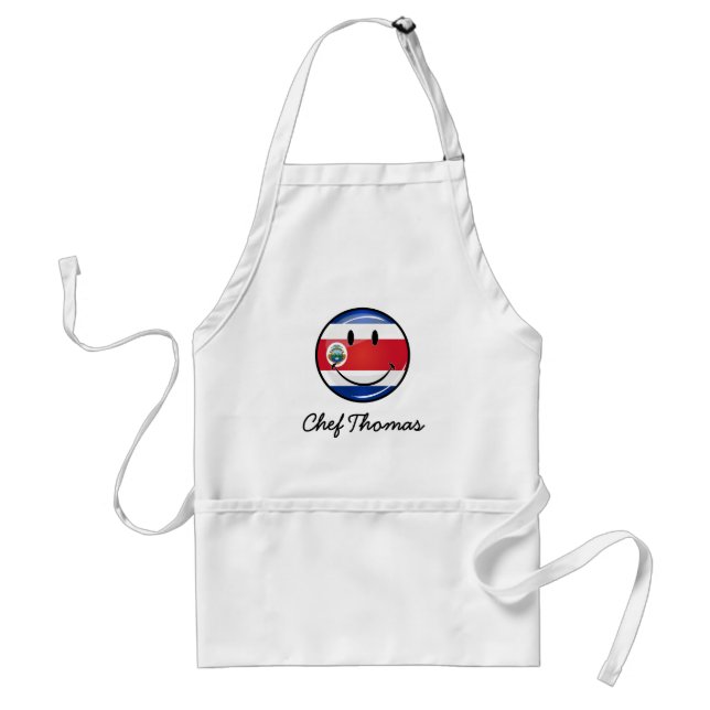 Glossy Costa Rican Flag Standard Apron (Front)