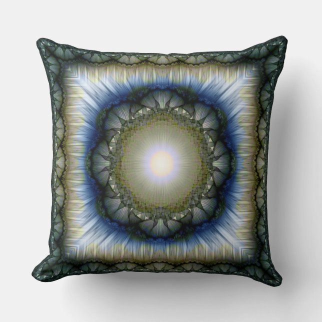 Glossy floral radiating pattern cushion (Front)