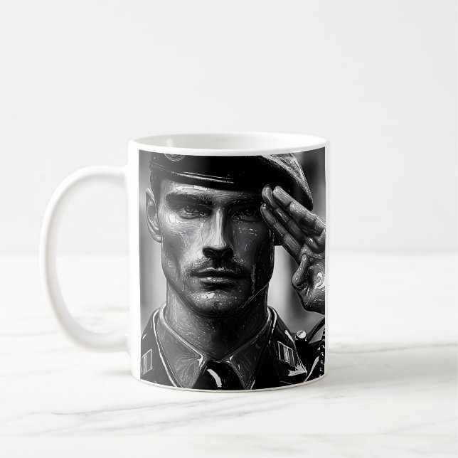 Glossy French Soldier Coffee Mug (Left)