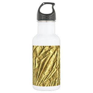 Glossy gold foil 532 ml water bottle