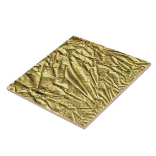 Glossy gold foil tile