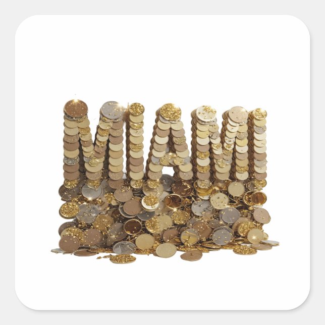 Glossy Gold MIAMI Sticker Motif (Front)