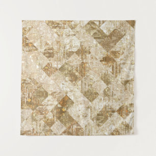 Glossy Golden Mosaic Brilliance Tapestry