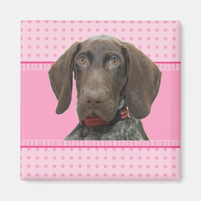 Glossy Grizzly in Pink Magnet (Front)