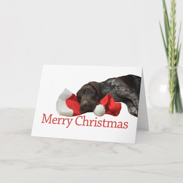Glossy Grizzly Merry Christmas card (Front)