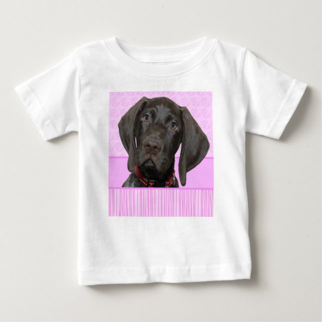 Glossy Grizzly Puppy Girl Baby T-Shirt (Front)