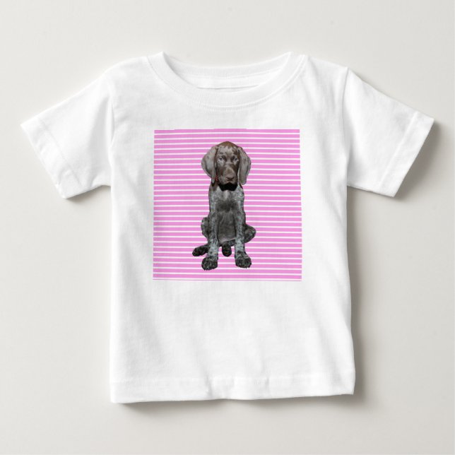 Glossy Grizzly Puppy Girl Baby T-Shirt (Front)