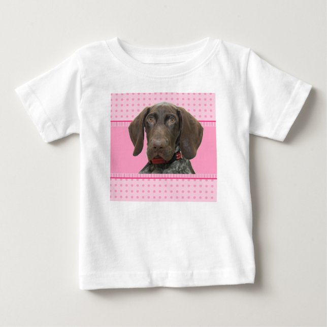 Glossy Grizzly Puppy Girl Baby T-Shirt (Front)