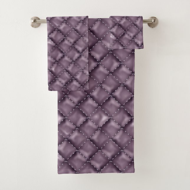 Glossy Leather Texture Bath Towel Set (Insitu)
