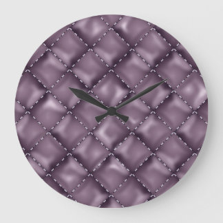 Glossy Leather Texture Large Clock