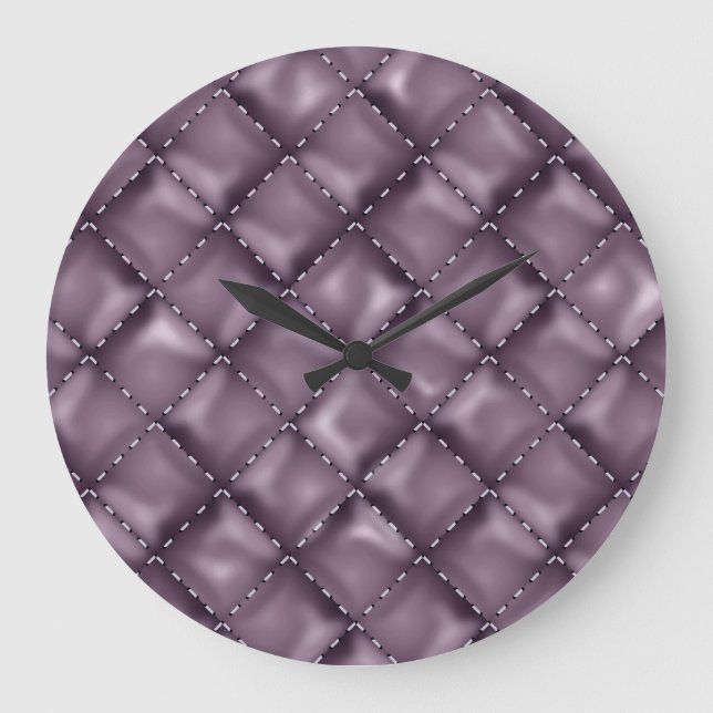 Glossy Leather Texture Large Clock (Front)
