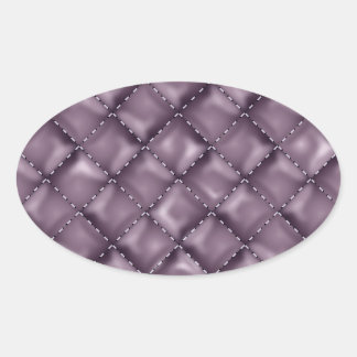 Glossy Leather Texture Oval Sticker