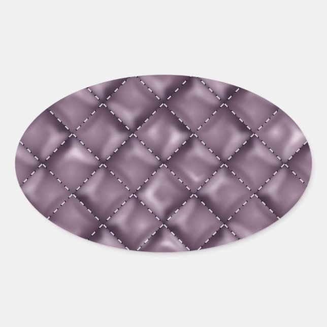 Glossy Leather Texture Oval Sticker (Front)