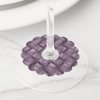 Glossy Leather Texture Wine Glass Tag