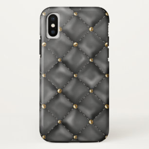 Glossy Leather Texture with Gold Pearls Case-Mate iPhone Case