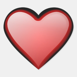 glossy love heart Sticker