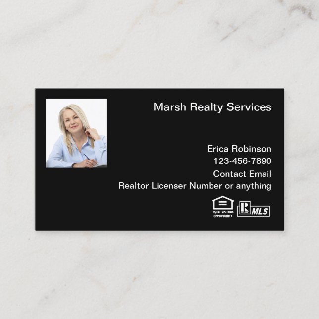 Glossy MLS Realtor Photo Business Cards (Front)