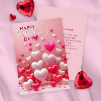 Glossy Pink and Red Heart Balloons Valentine's Day