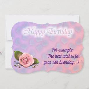 Glossy Popular Rose Birthday Card