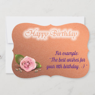 Glossy Popular Rose Birthday Card