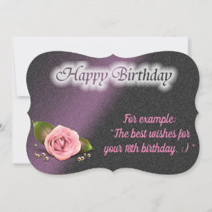Glossy Popular Rose Birthday Card