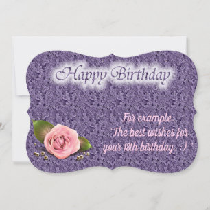 Glossy Popular Rose Birthday Card