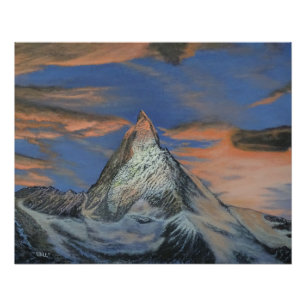 Glossy Poster - "The Matterhorn At Sunset"