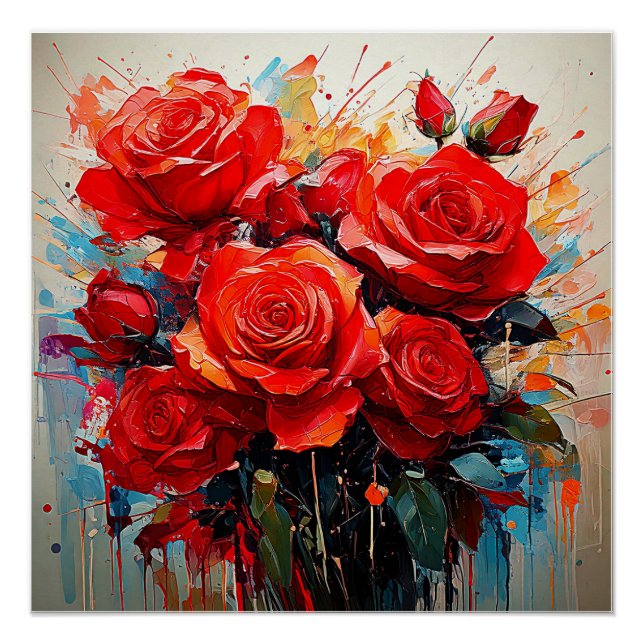 Glossy Poster - The Red Roses Artwork (Front)