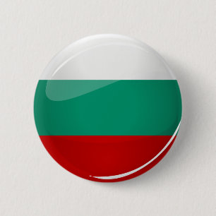 Glossy Round Bulgarian Flag 6 Cm Round Badge