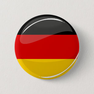 Glossy Round German Flag 6 Cm Round Badge