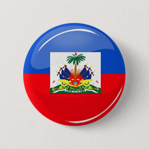 Glossy Round Haitian Flag 6 Cm Round Badge