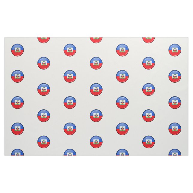 Glossy Round Haitian Flag Fabric (Fat Quarter)