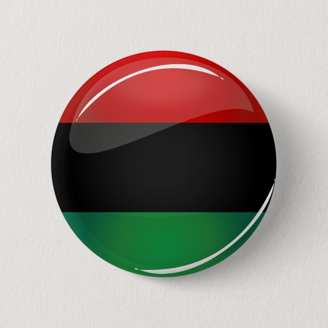 Glossy Round Pan-African Flag 6 Cm Round Badge (Front)