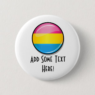 Glossy Round Pansexual Pride Flag 6 Cm Round Badge