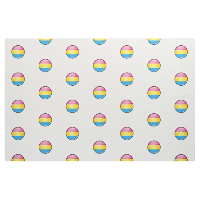 Glossy Round Pansexual Pride Flag Fabric (Fat Quarter)