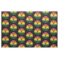 Glossy Round Smiling Ghanian Flag