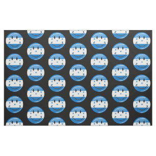Glossy Round Smiling Honduran Flag Fabric