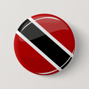 Glossy Round Trinidad and Tobago Flag 6 Cm Round Badge