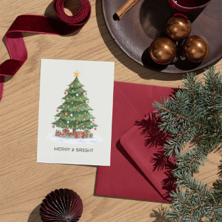 Glossy, shiny watery Christmas card