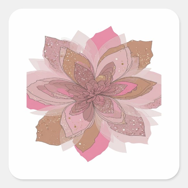 Glossy Silver FLORAL Label Design (Front)