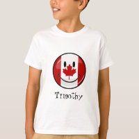 Glossy Smiling Canadian Flag