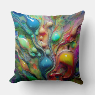Glossy Spheres Throw Pillow
