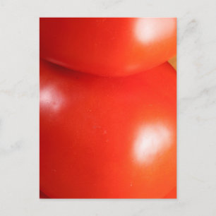 Glossy Stacked Fresh Red Tomatoes Postcard