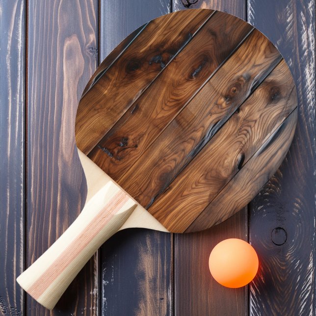 Glossy Stained Dark Wood Ping Pong Paddle (Creator Uploaded)