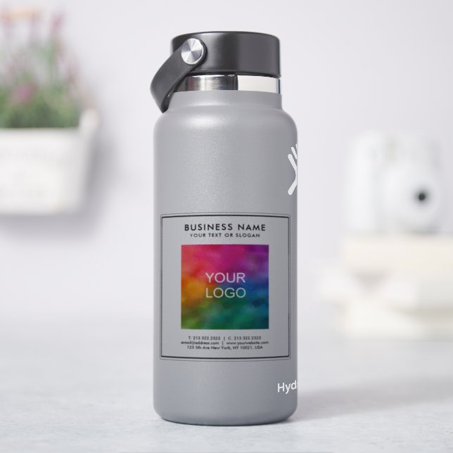 Glossy Transparent Custom Business Logo Text Small (HydroFlask)