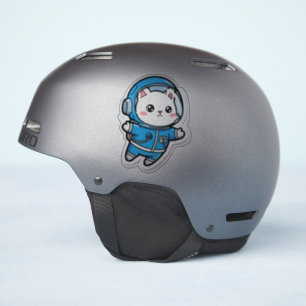 Glossy Transparent -Cute Astronaut Cat 4x4