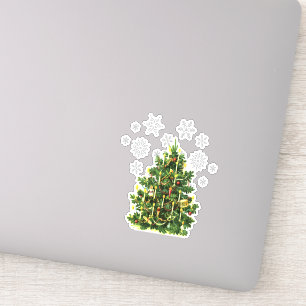 Glossy Vintage Christmas Tree Cutout