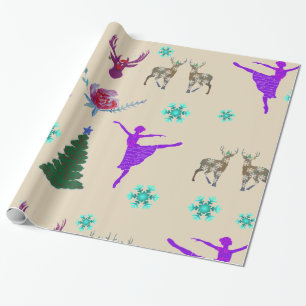 Glossy Wrapping Paper, 30 in x 6 ft Happy Holidays Paper