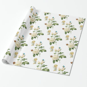 Glossy Wrapping Paper, Angel Roses Butterfly Paper